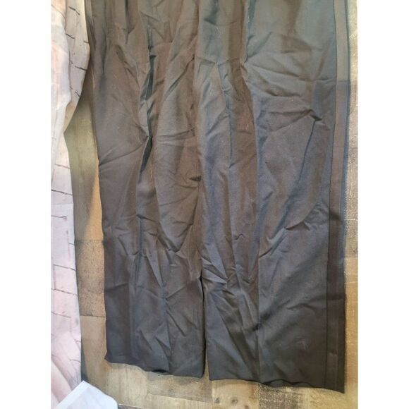 Bill Blass eveningwear mens black formal pants‎ wool - Picture 2 of 7